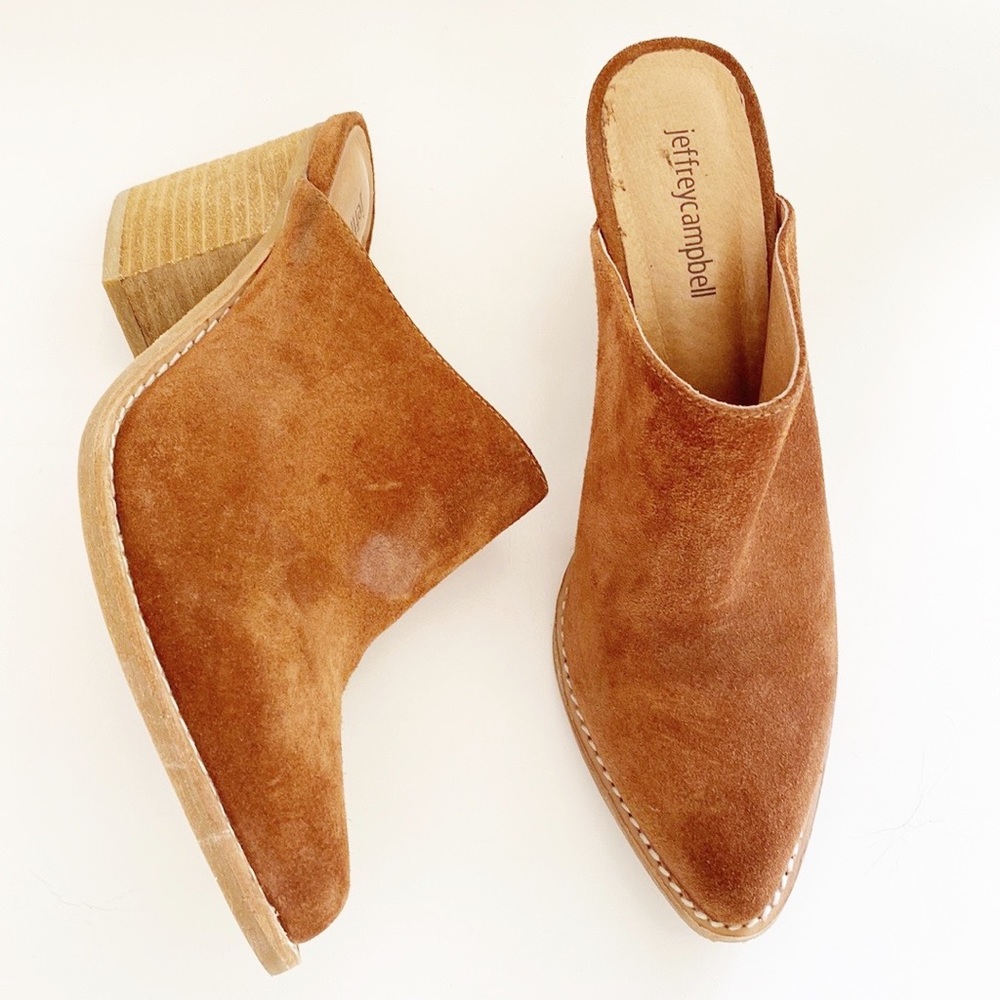 Jeffery Campbell Favela Suede Mule Shoes
